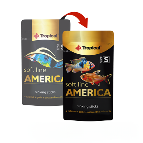 تصویر غذای چوبی نرم غرقشونده Soft Line America Tropical برای ماهیهای گیاهخوار