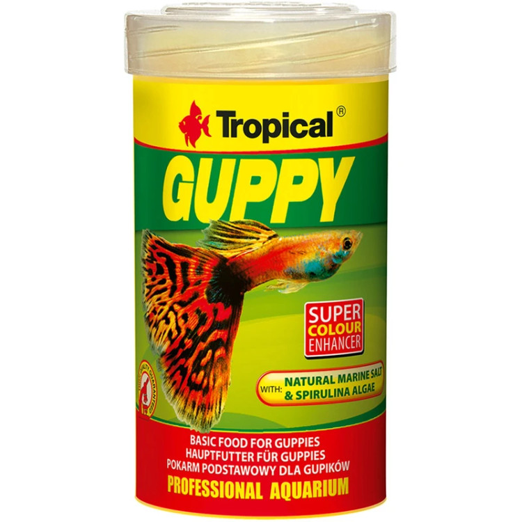 غذای گوپی تروپیکال Tropical Guppy Food مناسب ماهیان زندهزا